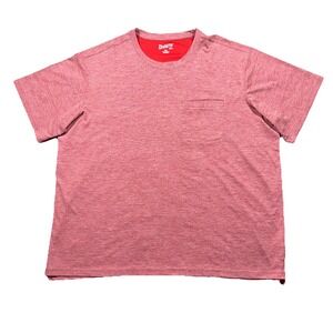 Duluth Trading Co Men's Red T Size 3XL Short Sleeve Relaxed Fit Front Pocket‎